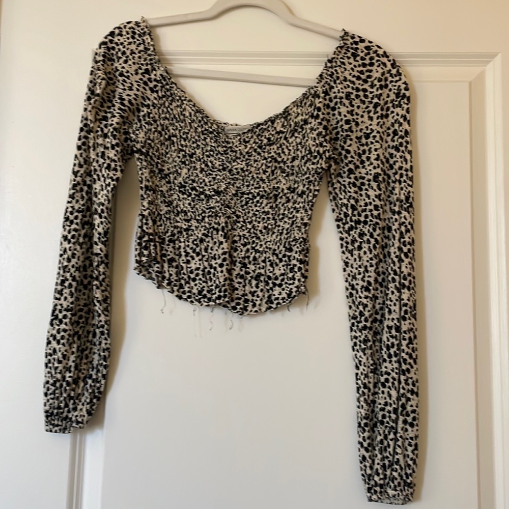 Cheetah print long sleeve top